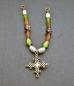 Preview: Rückseite der Keltische Fibelkette mit keltischem Kreuz, Horn und Knochen Perlen